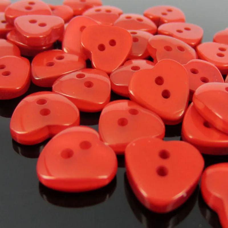 100pcs 1/2" Red Heart Buttons Clear resin buttons for garments Sewing accessories 11x12mm
100pcs 1/2" Red Heart Buttons Clear resin buttons for garments Sewing accessories 11x12mm