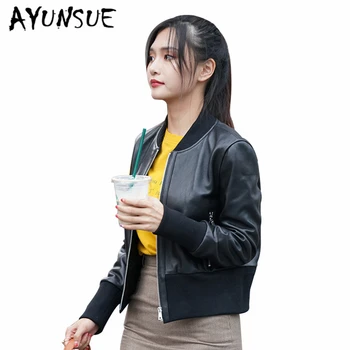 AYUNSUE Autumn Real Sheepskin Coat Female Genuine Leather Jacket Short Slim Baseball Jackets Fashion Women Clothes 2020 PY-01
AYUNSUE Autumn Real Sheepskin Coat Female Genuine Leather Jacket Short Slim Baseball Jackets Fashion Women Clothes 2020 PY-01