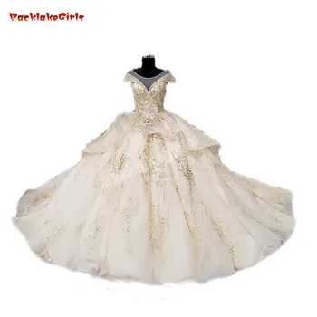 Luxury Sleeveless Colored 3d Flowers Vintage Heavy Wedding Dresses 2018 High-end Biggest Skirt Sexy Real Photo Bridal Gown
Luxury Sleeveless Colored 3d Flowers Vintage Heavy Wedding Dresses 2018 High-end Biggest Skirt Sexy Real Photo Bridal Gown
