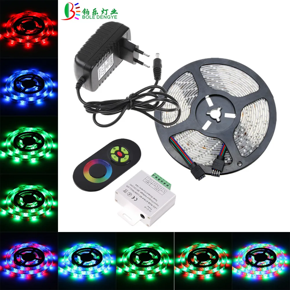 5m 10m 15m LED Strip 12V 60 leds/m LED Tape Light SMD 2835 Waterproof Flexible RGB Ribbon String+Touch Controller+Power Adapter
5m 10m 15m LED Strip 12V 60 leds/m LED Tape Light SMD 2835 Waterproof Flexible RGB Ribbon String+Touch Controller+Power Adapter
