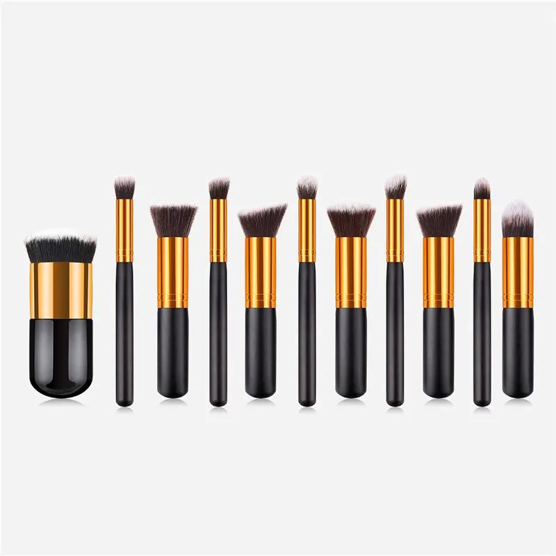 2019 New 10 Makeup Brush Set Black Gold Five Big Five Small Mini + Chubby Pier Makeup Tools
2019 New 10 Makeup Brush Set Black Gold Five Big Five Small Mini + Chubby Pier Makeup Tools