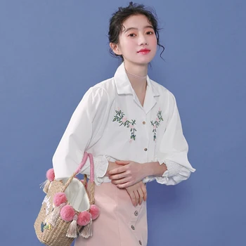 Sale Autumn Shirt Leaves Embroidery Long Sleeve Women Blouses Female Ladies Casual Shirts Women Tops Office Blusas Femininas 4XL
Sale Autumn Shirt Leaves Embroidery Long Sleeve Women Blouses Female Ladies Casual Shirts Women Tops Office Blusas Femininas 4XL