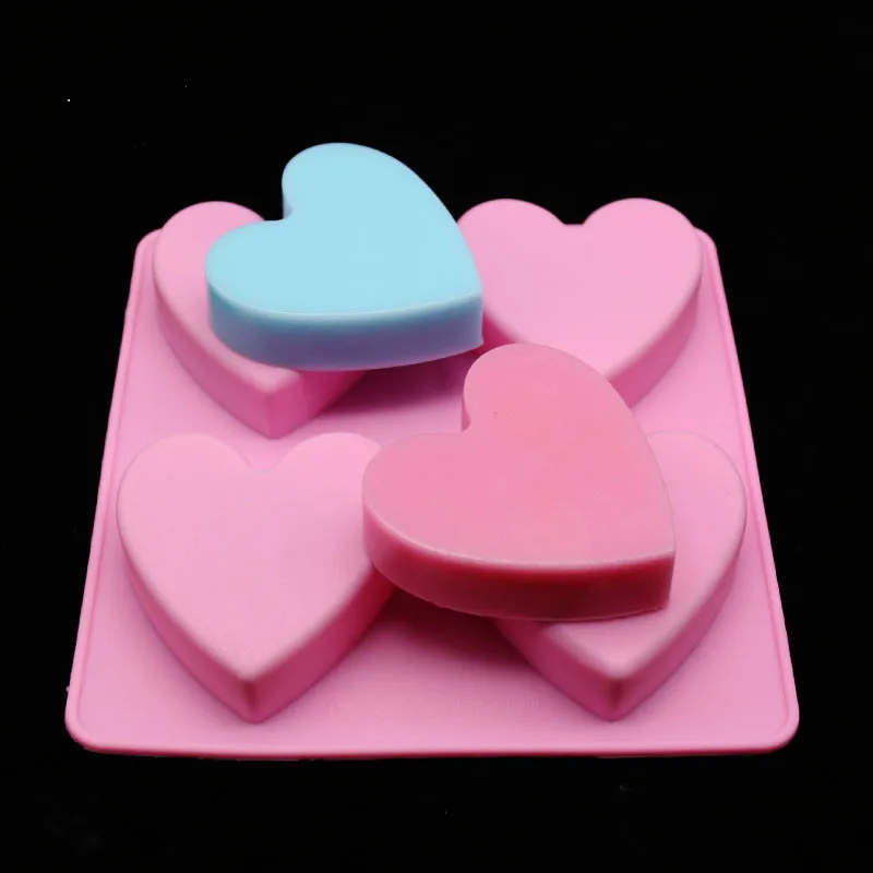 DIY 4 Holes Heart Shape Silicone Soap Molds For Handmake Baking Cooking Tools Molde Chocolate Kitchen Accessories
DIY 4 Holes Heart Shape Silicone Soap Molds For Handmake Baking Cooking Tools Molde Chocolate Kitchen Accessories
