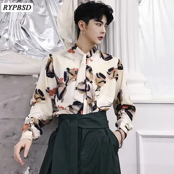 Men Vintage Fashion Printing Bow Collar Long Sleeve Casual Shirt Couple Male Women Harajuku Streetwear Party Dress Shirts
Men Vintage Fashion Printing Bow Collar Long Sleeve Casual Shirt Couple Male Women Harajuku Streetwear Party Dress Shirts