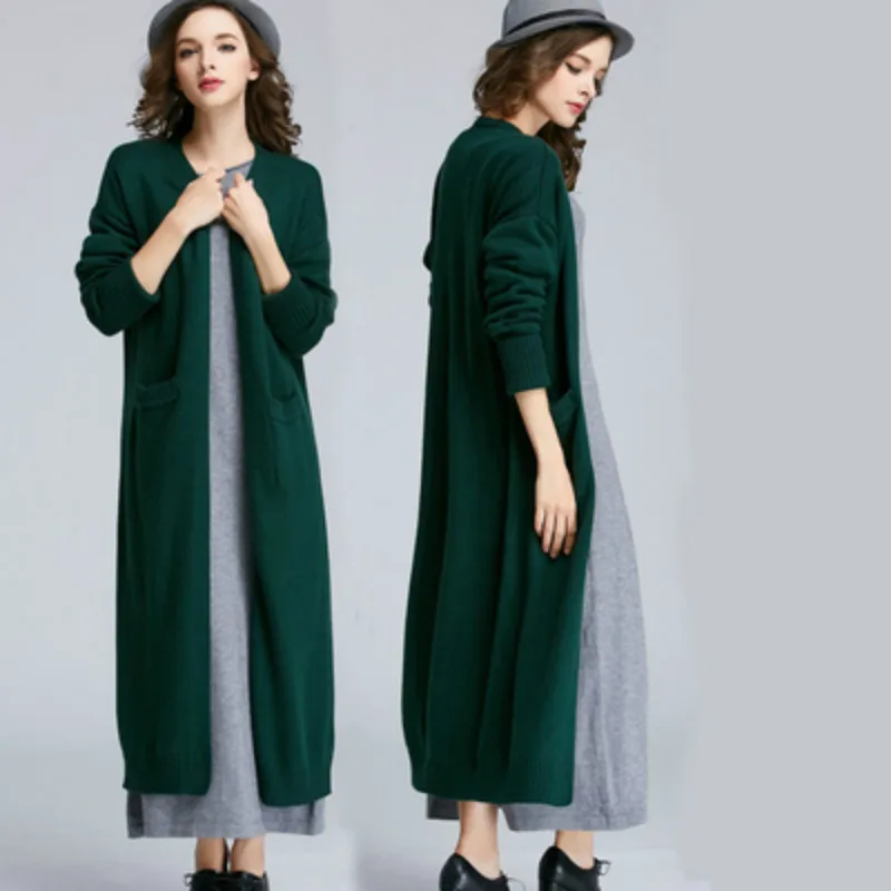 Cardigan Women Long Sleeve Long Sweater New Female Elegant Pocket Knitted Outerwear Sweaters High Quality My NewIn
Cardigan Women Long Sleeve Long Sweater New Female Elegant Pocket Knitted Outerwear Sweaters High Quality My NewIn