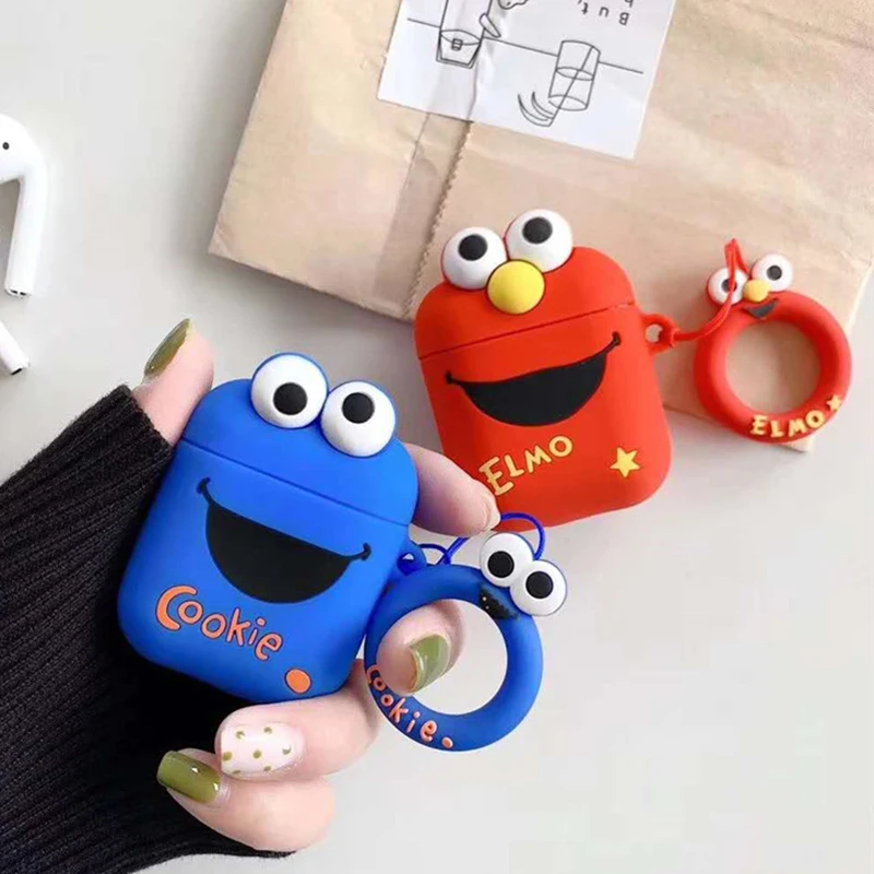For AirPods 1:1 Bag Super Cute Cartoon Cookie Elmo soft silicone Bluetooth Wireless Earphone Case For Apple AirPods Cover
For AirPods 1:1 Bag Super Cute Cartoon Cookie Elmo soft silicone Bluetooth Wireless Earphone Case For Apple AirPods Cover