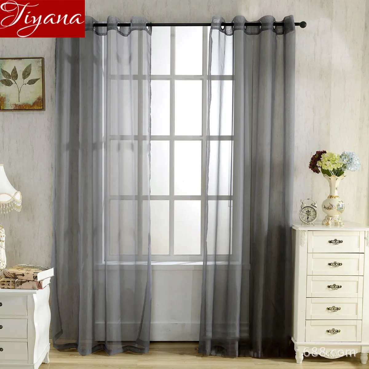 Colorful Sheer Panel Curtain for Living Room Grey Tulle Drape Fabric Green Kitchen Grommet Top Purple Finished T&090#30
Colorful Sheer Panel Curtain for Living Room Grey Tulle Drape Fabric Green Kitchen Grommet Top Purple Finished T&090#30