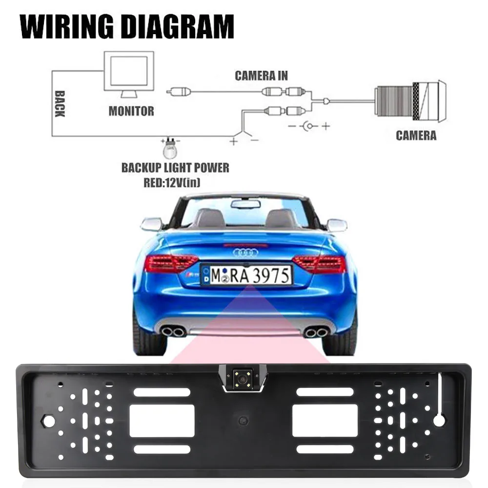 Car License Plate Frame 1 European License Plate Frame + 1 Backup Car Number Rear View RearView Reverse Camera
Car License Plate Frame 1 European License Plate Frame + 1 Backup Car Number Rear View RearView Reverse Camera