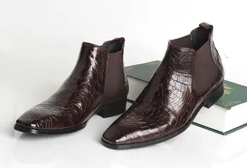 Men's Boots Slip On Genuine Leather High Top Casual Shoes Elastic Band Slip On Med Heel Breathable Dress Boots
Men's Boots Slip On Genuine Leather High Top Casual Shoes Elastic Band Slip On Med Heel Breathable Dress Boots