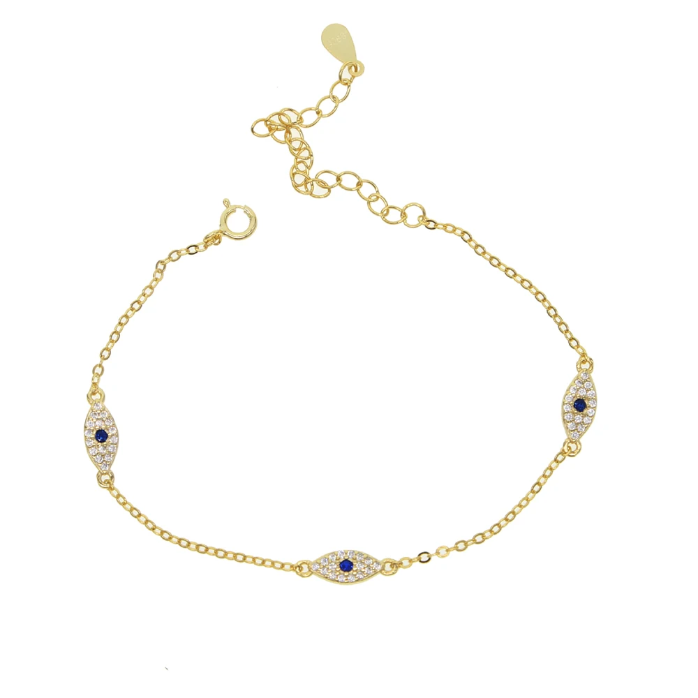 3 pcs cz evil eye charm cute delicate girl jewelry 100% 925 sterling silver bracelet extended
3 pcs cz evil eye charm cute delicate girl jewelry 100% 925 sterling silver bracelet extended