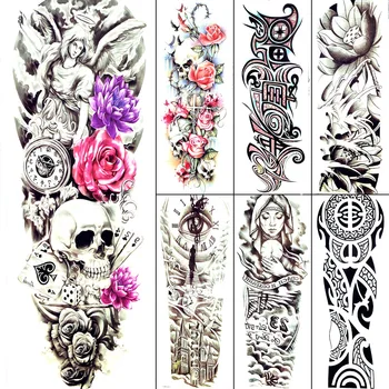 25 Patten Black Poker Card Angel Goddess Temporary Tattoo Women Old Clock Full Arm Art Girls Tattoo Stickers Sleeve Fake Tatto
25 Patten Black Poker Card Angel Goddess Temporary Tattoo Women Old Clock Full Arm Art Girls Tattoo Stickers Sleeve Fake Tatto