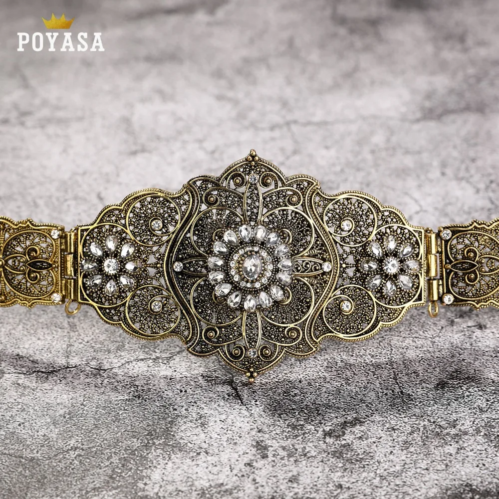 Фото Женский ремень из старого золота традиционная Свадебная цепочка на талию для