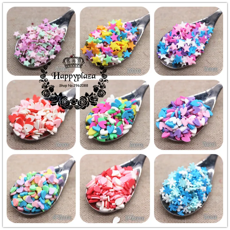 30g Mix Colors Polymer Clay Heart/Star/Flower/Bow/Snowflake/Round/Dice Slice/Granular for Phone Case/Bread Crumbs DIY
30g Mix Colors Polymer Clay Heart/Star/Flower/Bow/Snowflake/Round/Dice Slice/Granular for Phone Case/Bread Crumbs DIY