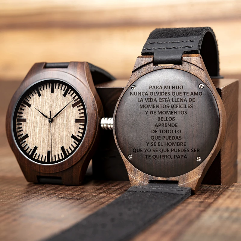 Personalized Custom Wood Watch Engrave Your Own Logo/Text Men Quartz Wrist Watch Women Great Gift
Personalized Custom Wood Watch Engrave Your Own Logo/Text Men Quartz Wrist Watch Women Great Gift