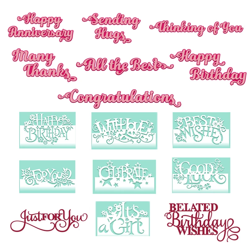 Multiple Types English Words Metal Cutting Dies Stencils for Scrapbooking Embossing Die Paper Cards Making Album Decorative 2019
Multiple Types English Words Metal Cutting Dies Stencils for Scrapbooking Embossing Die Paper Cards Making Album Decorative 2019
