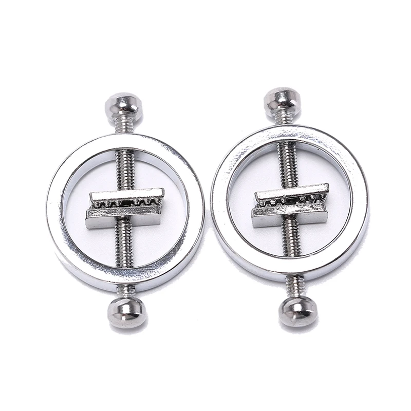 2PCS Stainless Steel Adjustable Sex Toys For Woman Clamps Nipple Clips Breast Metal BDSM Bondage Restraints Exotic Accessories