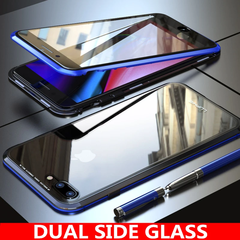360 Full Protection Magnetic Case For iPhone X XS Max XR 8 7 Plus Cover Front Back Glass Case For iPhone 7 8 10 X XS Magnet Case
360 Full Protection Magnetic Case For iPhone X XS Max XR 8 7 Plus Cover Front Back Glass Case For iPhone 7 8 10 X XS Magnet Case