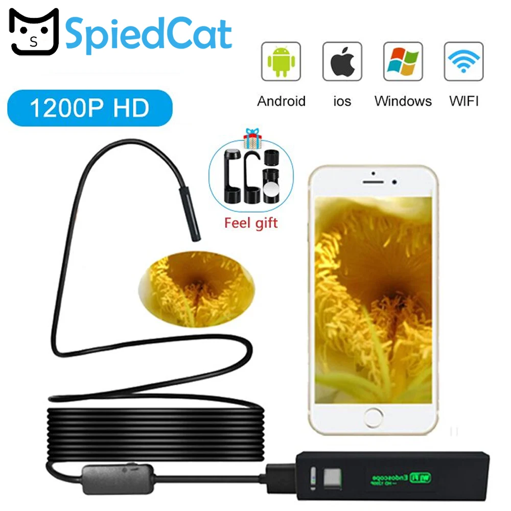 Wifi Endoscope Camera Waterproof 1200p 8mm 2.0 Megapixels Inspection Camera Borescope For Windows Smartphone iPhone Endoscope
Wifi Endoscope Camera Waterproof 1200p 8mm 2.0 Megapixels Inspection Camera Borescope For Windows Smartphone iPhone Endoscope