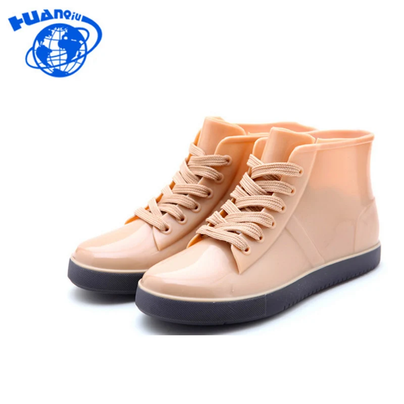 HUANQIU Fashion Brand Women Boots Lace-Up Rain Boots Solid Flats Casual Ankle Boots Jelly Waterproof Shoes FM10
HUANQIU Fashion Brand Women Boots Lace-Up Rain Boots Solid Flats Casual Ankle Boots Jelly Waterproof Shoes FM10