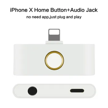 Two-in-one Audio Charge Adapter for song charging is suitable for iPhone 8/8plus/7 /7plus/ iPad 4 external HOME key adapter
Two-in-one Audio Charge Adapter for song charging is suitable for iPhone 8/8plus/7 /7plus/ iPad 4 external HOME key adapter
