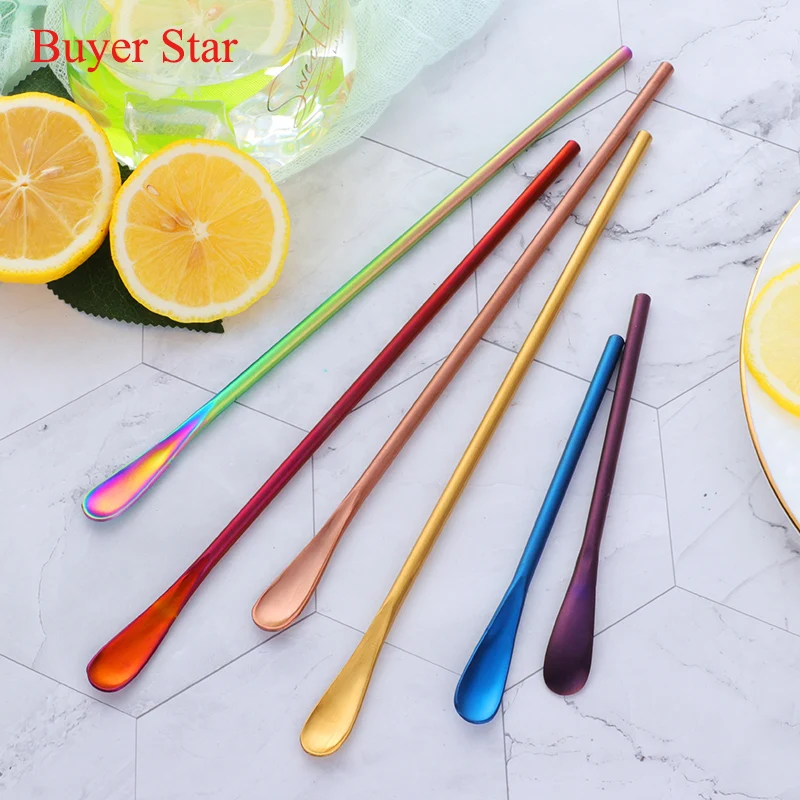 8 Pcs Stainless Steel Stirring Spoons Long Handled Tea Coffee Ice Cream Dessert Spoon Colorful Two Type Kitchen Bar Accessory
8 Pcs Stainless Steel Stirring Spoons Long Handled Tea Coffee Ice Cream Dessert Spoon Colorful Two Type Kitchen Bar Accessory