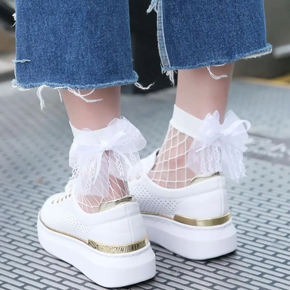 Fashion Streetwear Women's Harajuku Breathable Bow knot Fishnet Socks Sexy High Quality Hollow out Mesh Nets Socks
Fashion Streetwear Women's Harajuku Breathable Bow knot Fishnet Socks Sexy High Quality Hollow out Mesh Nets Socks