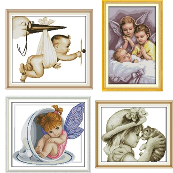 Joy Sunday Angel Dream series Canvas DMC 11CT 14CT Counted Chinese Cross Stitch Kits Printed Cross-stitch Embroidery Needlework
Joy Sunday Angel Dream series Canvas DMC 11CT 14CT Counted Chinese Cross Stitch Kits Printed Cross-stitch Embroidery Needlework