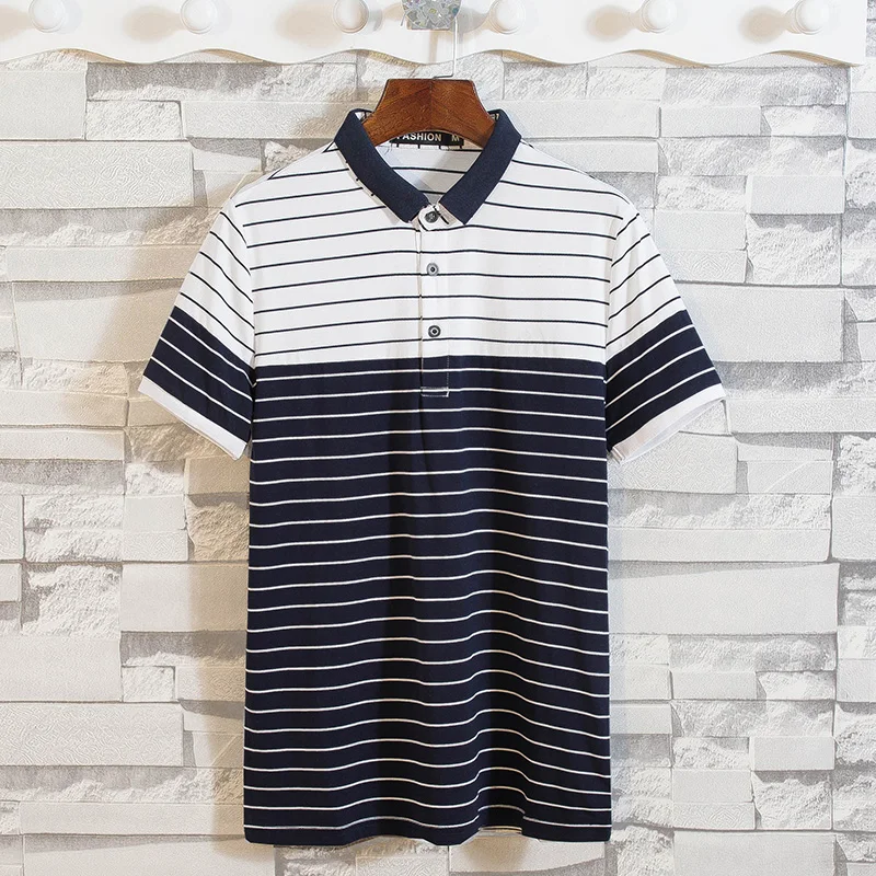 High quality Men Classic Striped Polo Shirt brand knitted Short-Sleeve NEW Arrived 2019 Summer Polo homme 028832
High quality Men Classic Striped Polo Shirt brand knitted Short-Sleeve NEW Arrived 2019 Summer Polo homme 028832
