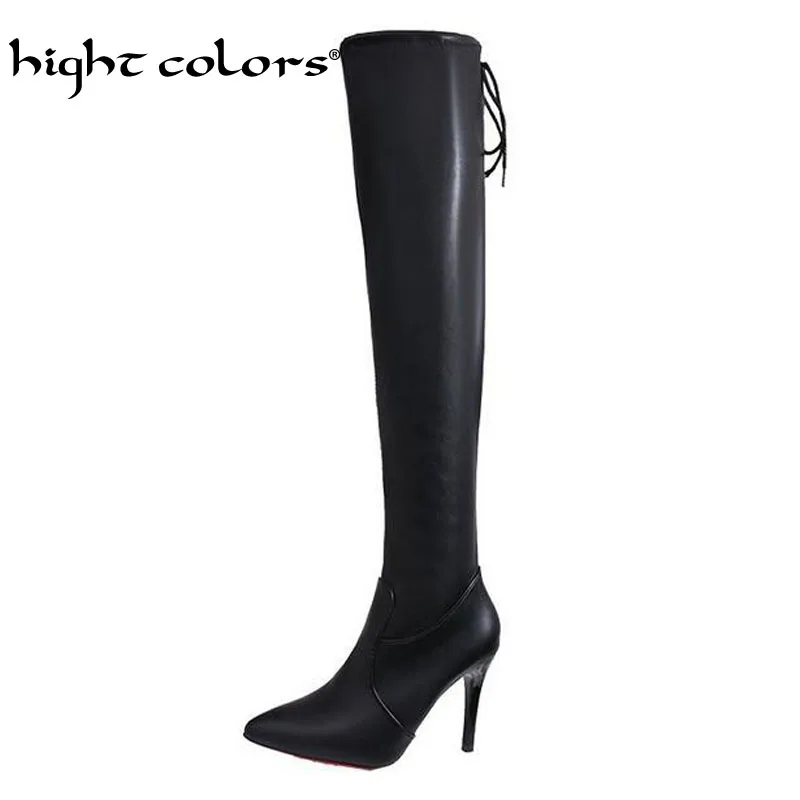 2019 Women Over The Knee High Boots Hoof Heels Winter Shoes Pointed Toe Sexy Elastic Fabric Black Women Boots Size 35~39 HC231
2019 Women Over The Knee High Boots Hoof Heels Winter Shoes Pointed Toe Sexy Elastic Fabric Black Women Boots Size 35~39 HC231