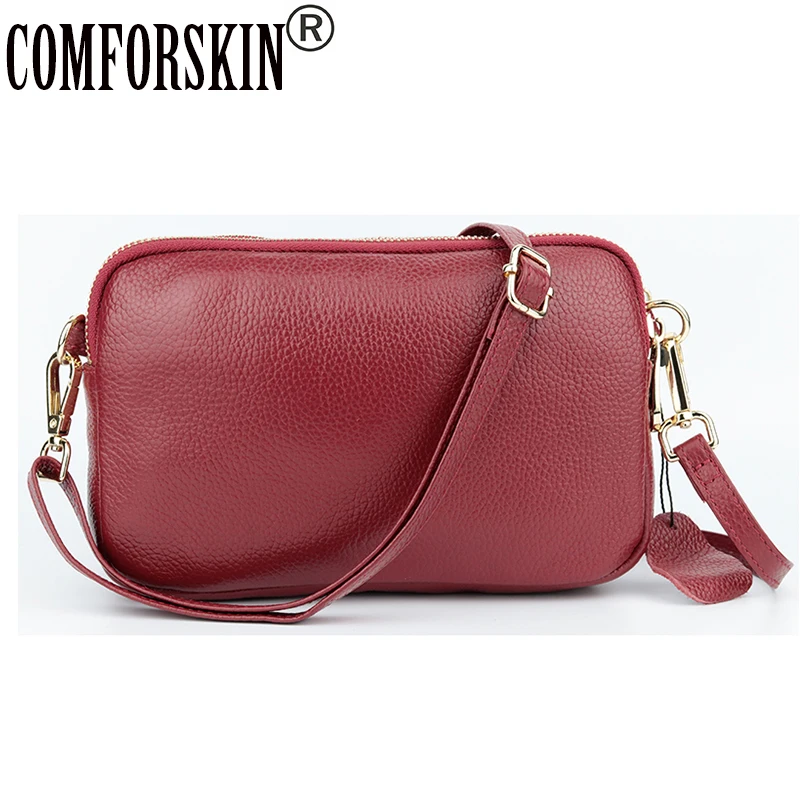 COMFORSKIN Brand Luxurious Cowhide Leather Messenger Bags 2018 New Arrivals Double Compartment Large Capacity Ladies Flap Bags
COMFORSKIN Brand Luxurious Cowhide Leather Messenger Bags 2018 New Arrivals Double Compartment Large Capacity Ladies Flap Bags