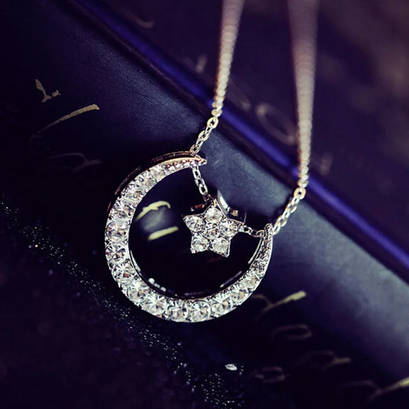 100% 925 Sterling Silver Moon Star Necklaces & Pendants Pure Sterling Silver Chain Necklace Jewelry Free Shopping
100% 925 Sterling Silver Moon Star Necklaces & Pendants Pure Sterling Silver Chain Necklace Jewelry Free Shopping