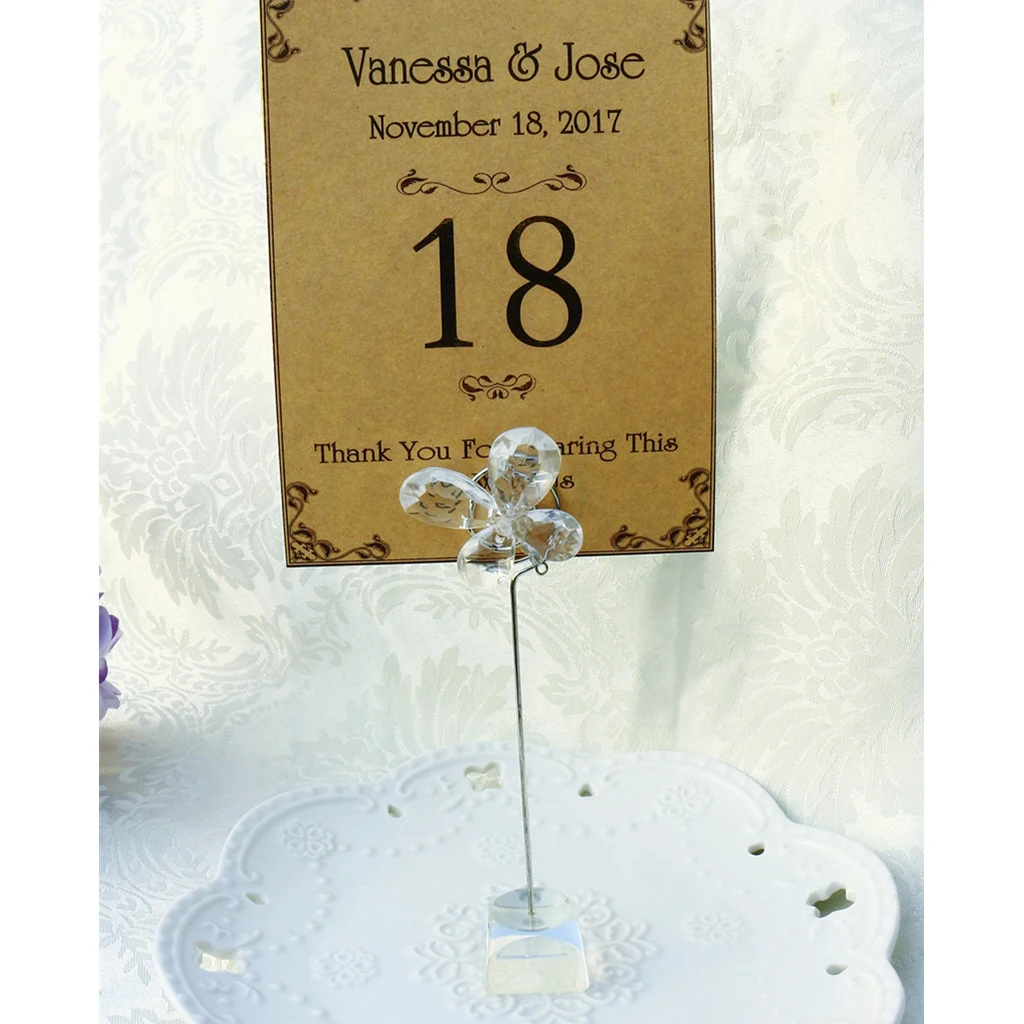 Crystal Butterfly Wedding Table Place Decoration Name Card Clip Stand Holder Wedding Birthday Baby Shower Party Favor Supply Crystal Butterfly Wedding Table Place Decoration Name Card Clip Stand Holder Wedding Birthday Baby Shower Party Favor Supply