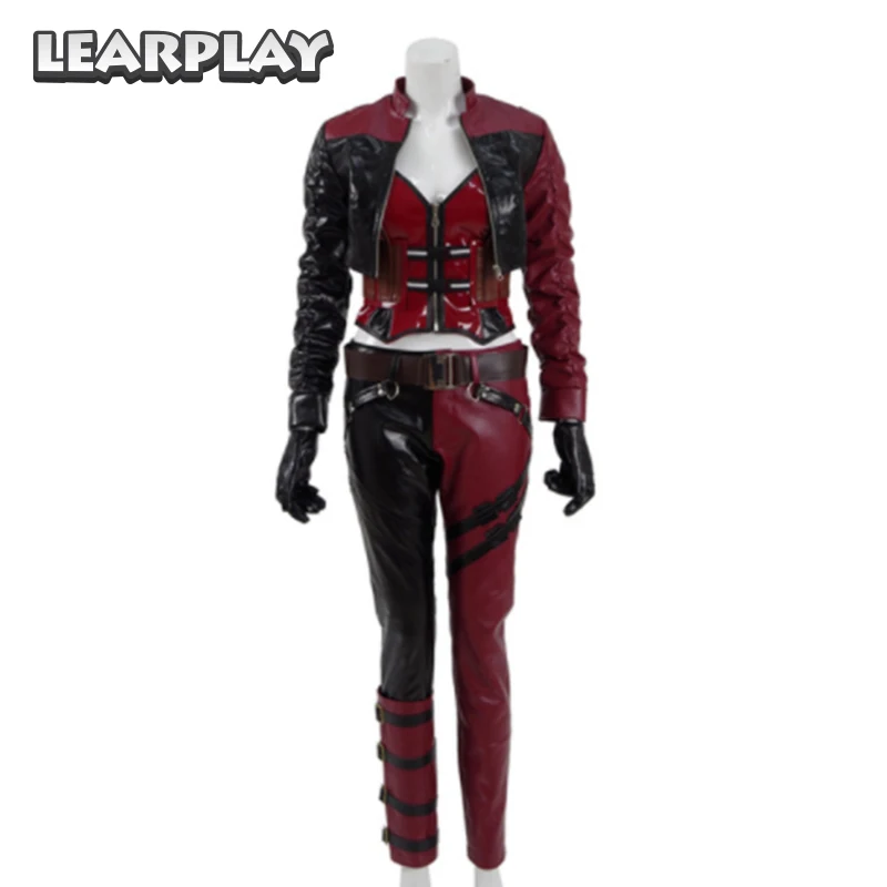 Injustice 2 Harley Quinn Cosplay Costumes 2017 Gameplay Women fight Suit PU leather Clown Fancy Dress Adult Halloween Outfit
Injustice 2 Harley Quinn Cosplay Costumes 2017 Gameplay Women fight Suit PU leather Clown Fancy Dress Adult Halloween Outfit