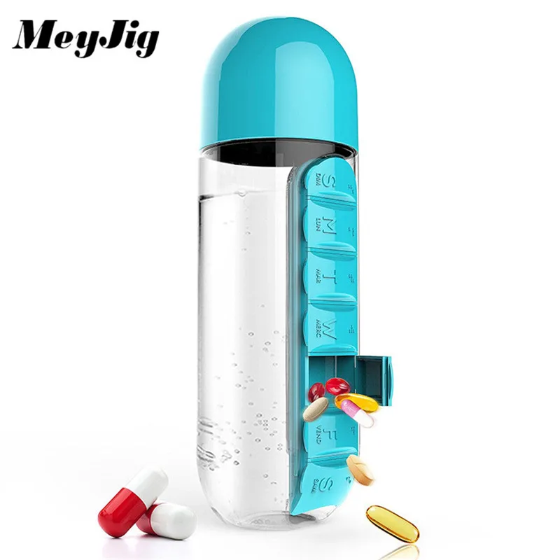 MeyJig 600ML Creative Plastic Leak-Proof Bottle My Water Bottle Combine with Daily Pill Box Drinkware Students Gifts Easy Carry
MeyJig 600ML Creative Plastic Leak-Proof Bottle My Water Bottle Combine with Daily Pill Box Drinkware Students Gifts Easy Carry