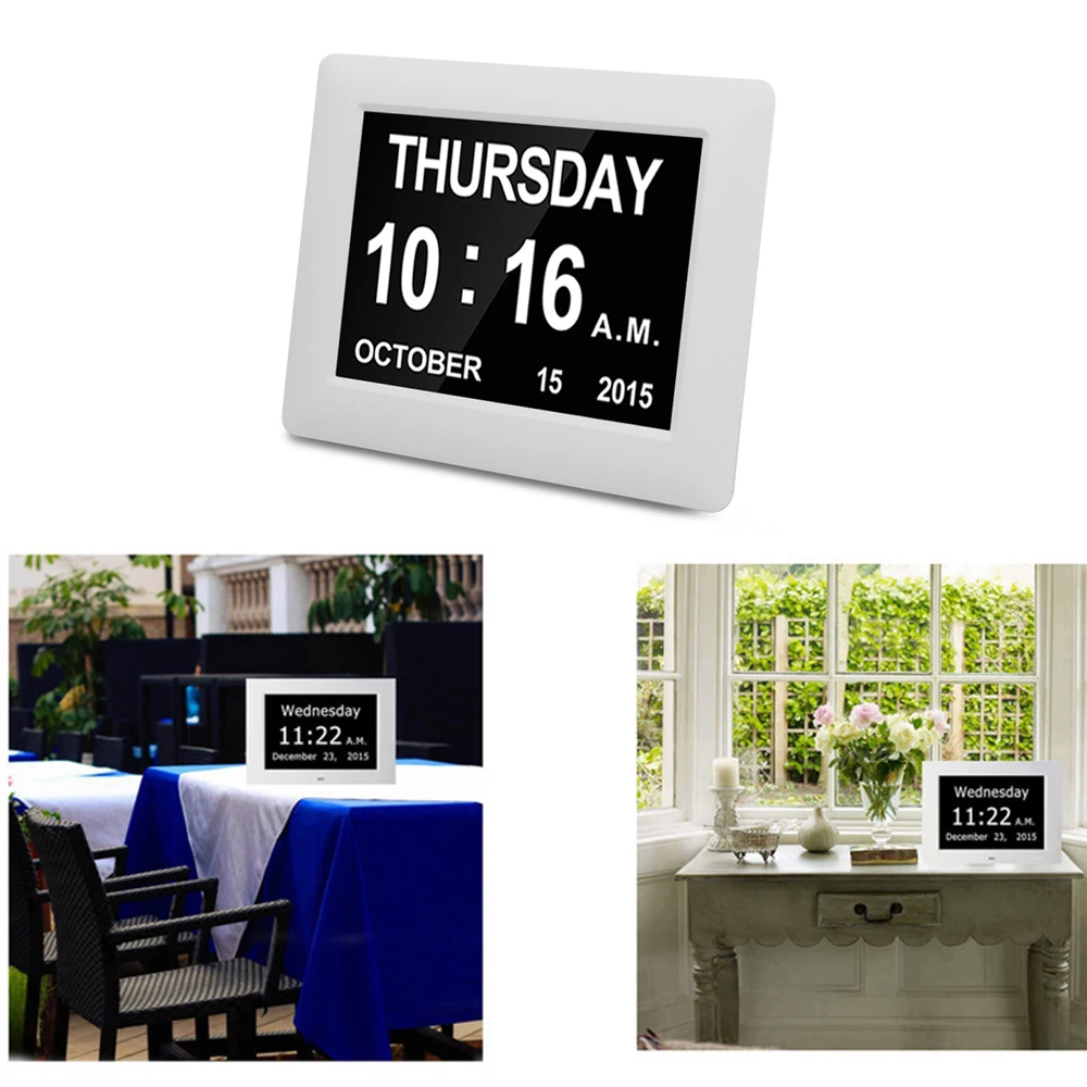 Alarm Clock Day Clock Digital Calendar with Extra Large Non-Abbreviated Date Time Display for Senior Memory Loss People Dementia
Alarm Clock Day Clock Digital Calendar with Extra Large Non-Abbreviated Date Time Display for Senior Memory Loss People Dementia