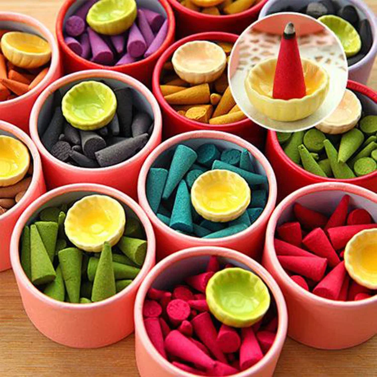 Floral Incense Cone With Tray Colorful Fragrance Scent Tower Incense Mixed Scent Aromatherapy Fresh Air Aroma Spice
Floral Incense Cone With Tray Colorful Fragrance Scent Tower Incense Mixed Scent Aromatherapy Fresh Air Aroma Spice