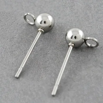 20pcs Stainless Steel Solid 3mm Round Ball Post Stud Earrings with Loop for Jewelry Dangle Earring Making
20pcs Stainless Steel Solid 3mm Round Ball Post Stud Earrings with Loop for Jewelry Dangle Earring Making