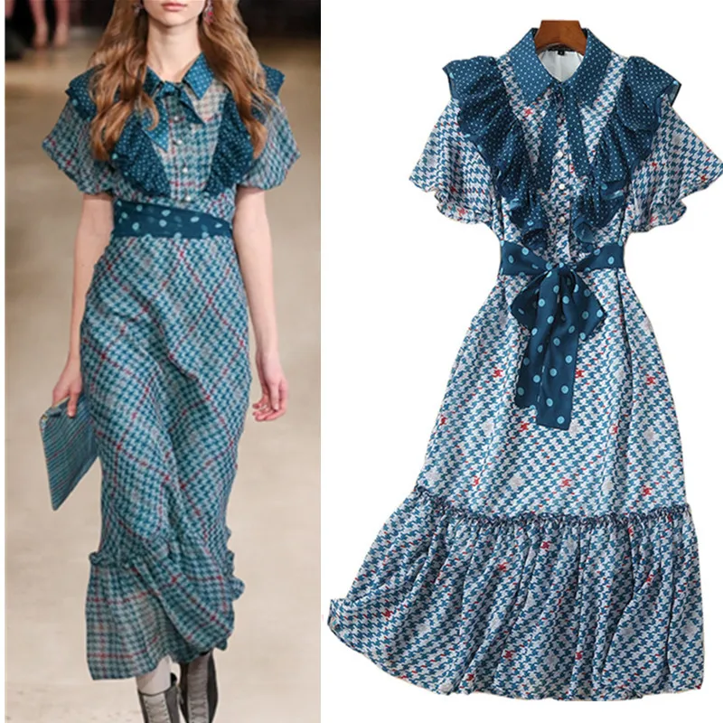 High Quality 2019 Brand Runway Summer Spring OL Long Dresses Ruffles Sleeve Women's Elegant Party Dresses With Sashes NS210
High Quality 2019 Brand Runway Summer Spring OL Long Dresses Ruffles Sleeve Women's Elegant Party Dresses With Sashes NS210