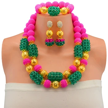 2017 High Fashion Top Quality Gold-color Dubai African Beaded Jewelry Set Nigerian Wedding Beads Necklaces
2017 High Fashion Top Quality Gold-color Dubai African Beaded Jewelry Set Nigerian Wedding Beads Necklaces