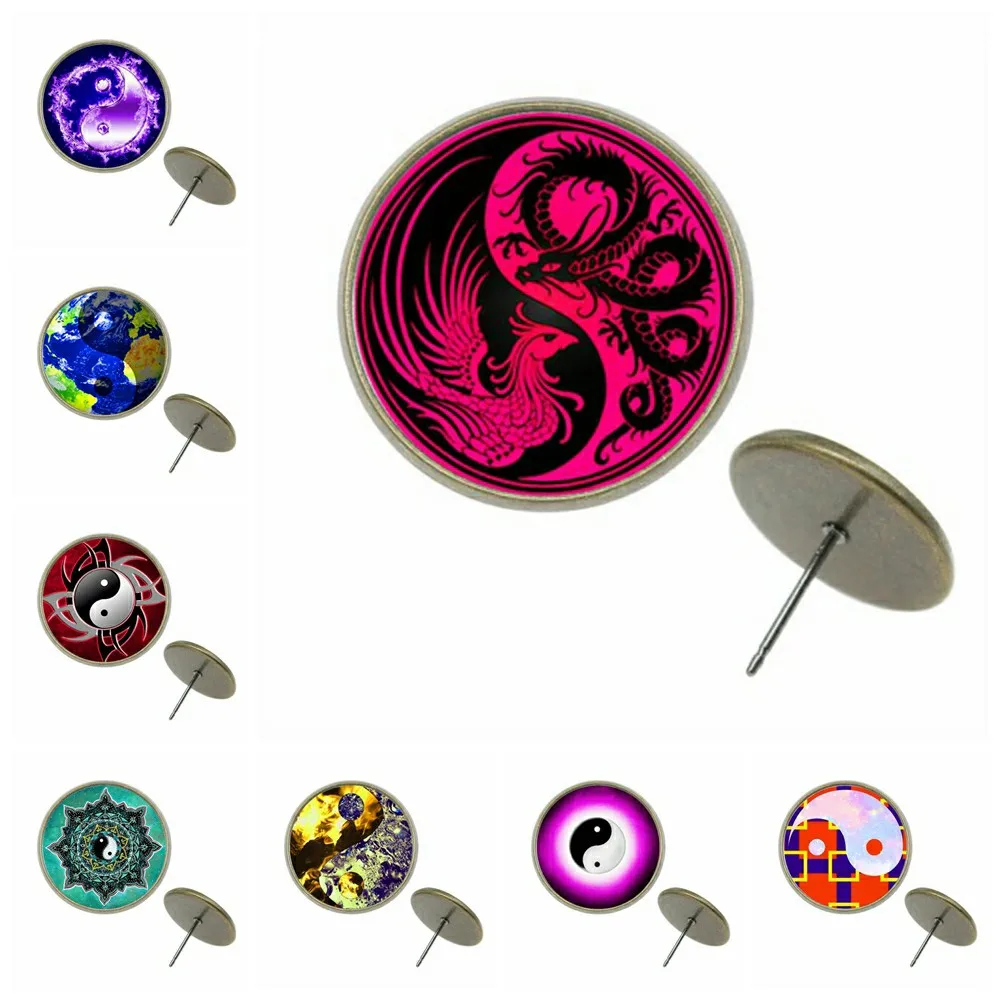5pairs/lot 8/10/12/14mm 4 Colors Stud Earring Yin Yang Tai Chi Glass Cabochon Earrings Studs Handmade Jewelry EA-Z-G1007
5pairs/lot 8/10/12/14mm 4 Colors Stud Earring Yin Yang Tai Chi Glass Cabochon Earrings Studs Handmade Jewelry EA-Z-G1007
