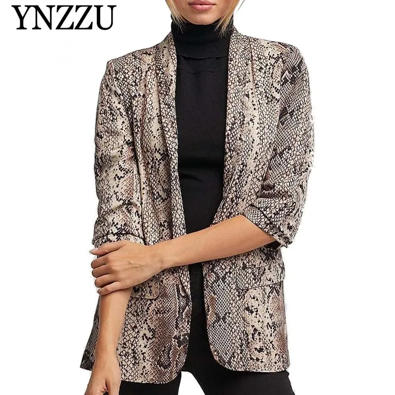 YNZZU Chic Snake Print Blazer Women 2019 New Spring Mid-Long Loose Ladies Blazers Three Quarter Sleeve Female Jacket YO752
YNZZU Chic Snake Print Blazer Women 2019 New Spring Mid-Long Loose Ladies Blazers Three Quarter Sleeve Female Jacket YO752