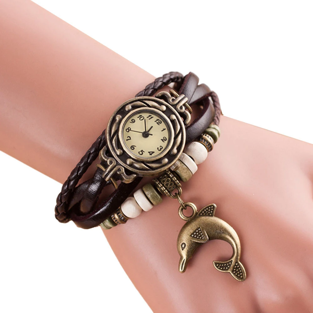 Xiniu Watch Women Quartz watch with Weave Around Leather Dolphin Bracelet Lady woman bracelet watch
Xiniu Watch Women Quartz watch with Weave Around Leather Dolphin Bracelet Lady woman bracelet watch
