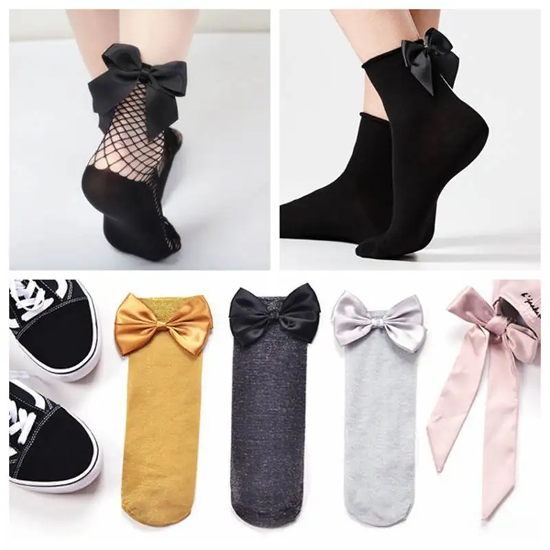 Summer Autumn Fashion Girls Black Fishnet Socks Hollow Out Mesh Lace Ankle Socks With Big Bow
Summer Autumn Fashion Girls Black Fishnet Socks Hollow Out Mesh Lace Ankle Socks With Big Bow