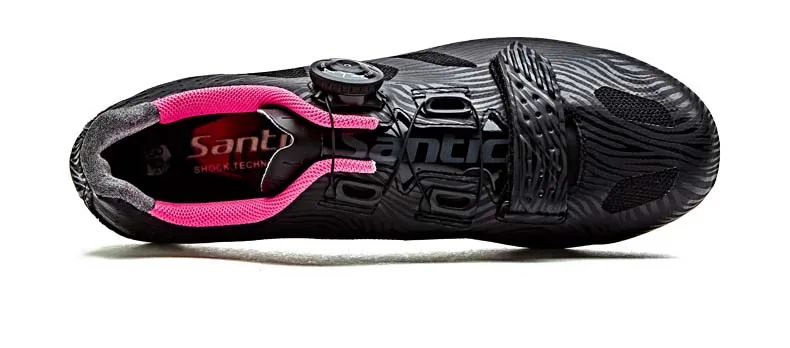 Santic Cycling Shoes Road Women 2018 Pro Bike Shoes Self-Locking Breathable Athletic Bicycle Shoes Sneakers Sapatilla Ciclismo LS17006-16
