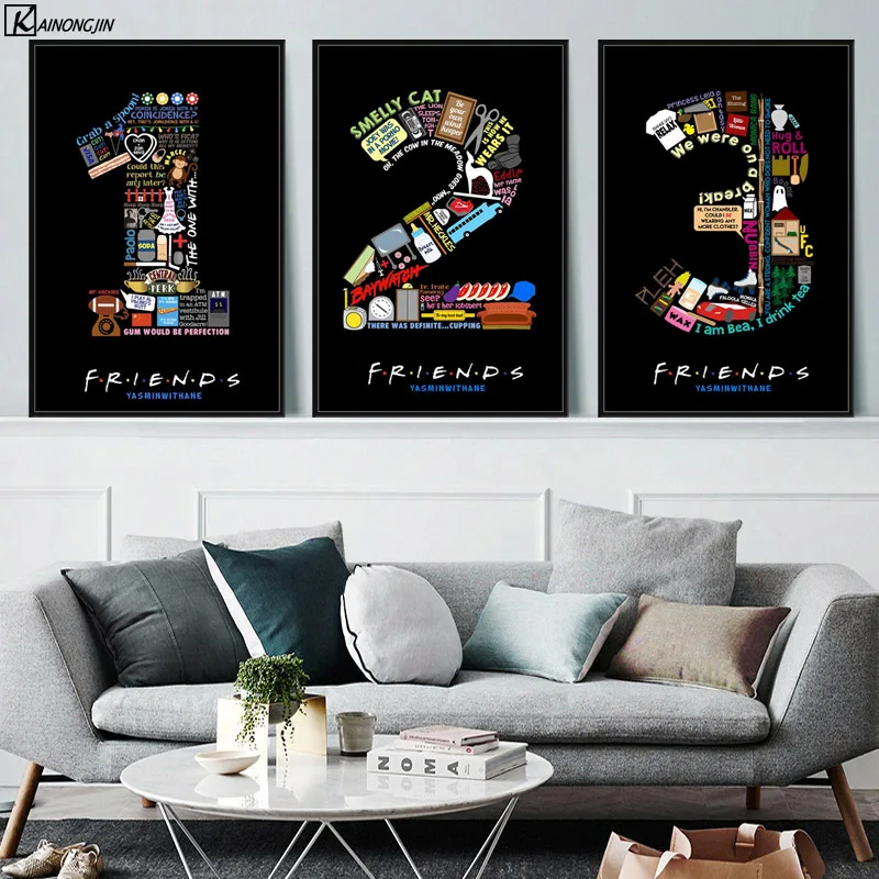 Art Poster Friends TV Show Classic Bar Mordern Number Quote Posters and Prints Wall Picture Canvas Painting Room Home Decoration
Art Poster Friends TV Show Classic Bar Mordern Number Quote Posters and Prints Wall Picture Canvas Painting Room Home Decoration