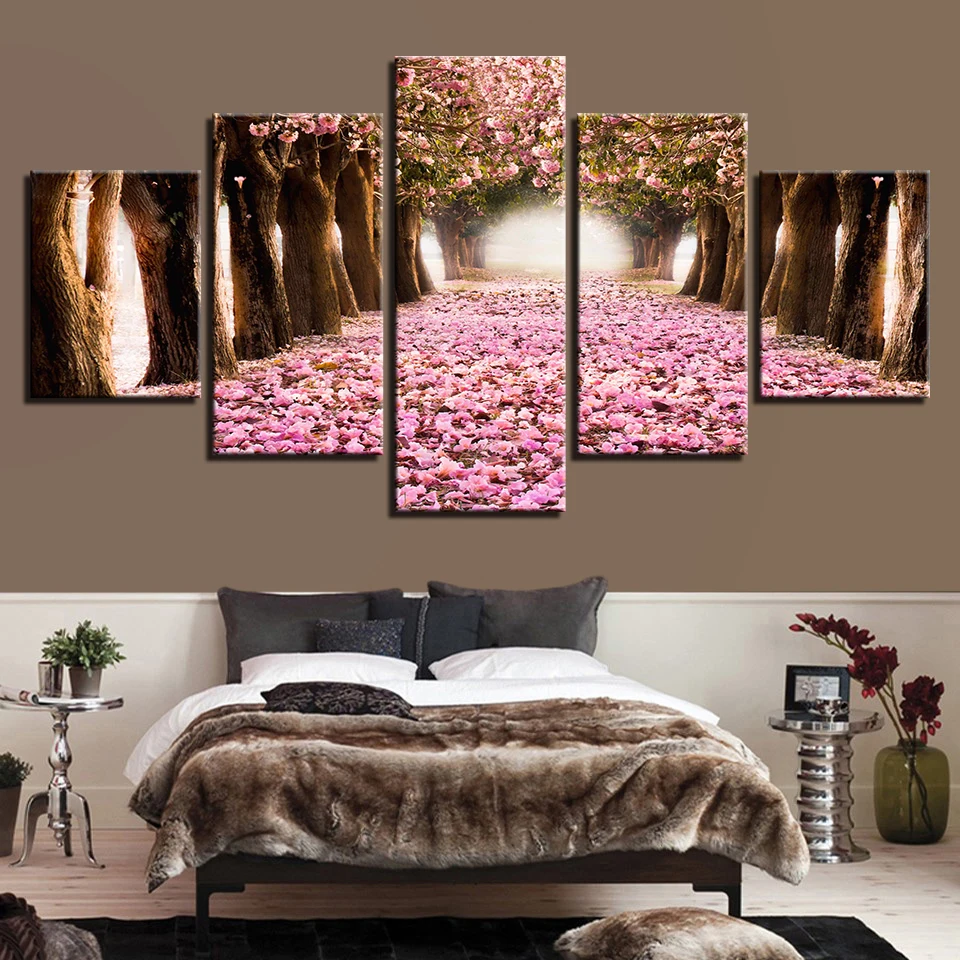 Canvas Pictures Home Decor HD Prints 5 Pieces Cherry Blossoms Paintings Pink Flower Petal Tree Poster Living Room Wall Art Frame
Canvas Pictures Home Decor HD Prints 5 Pieces Cherry Blossoms Paintings Pink Flower Petal Tree Poster Living Room Wall Art Frame
