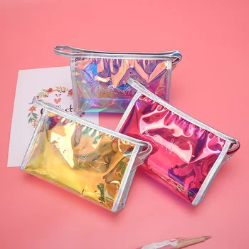 Women Laser Cosmetic Bag Fashion Holographic Pencil Case Cosmetic Makeup Pouch Laser Zipper Purse Bag Pencil Toiletry Cases
Women Laser Cosmetic Bag Fashion Holographic Pencil Case Cosmetic Makeup Pouch Laser Zipper Purse Bag Pencil Toiletry Cases
