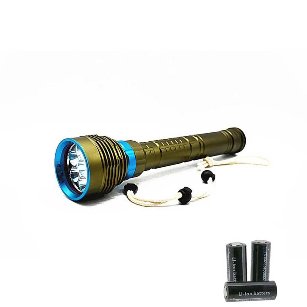 

DX7 7*L2 LED professional diving Flashlight 18000 lumens waterproof underwater 100 meters use 3x18650/26650 Batteries