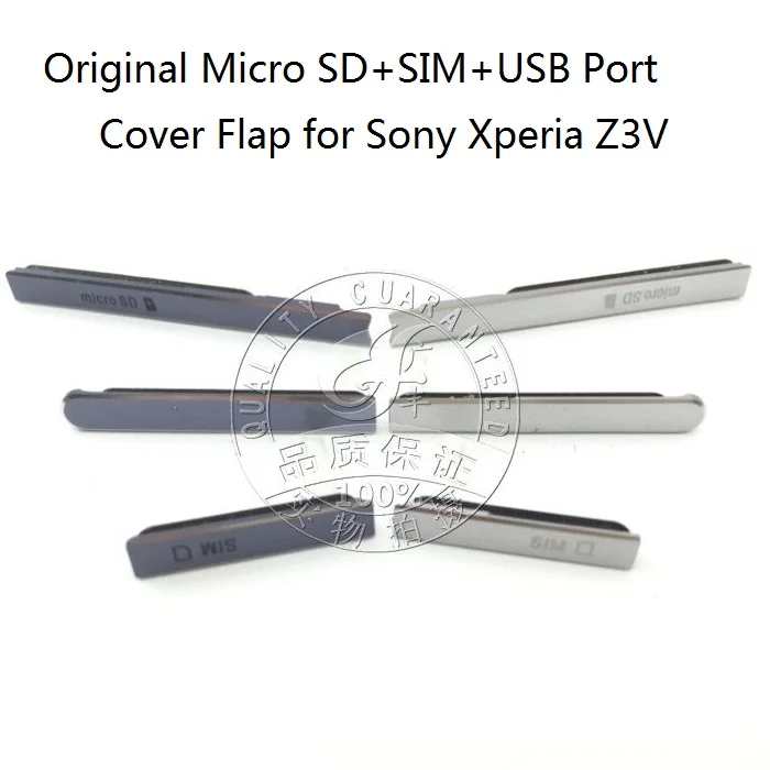 Фото Original USB Charging Port Cover Flap for Sony Xperia Z3V + Micro SD +SIM Slot Dust Plug Waterproof Block Z3 Verizon | Мобильные