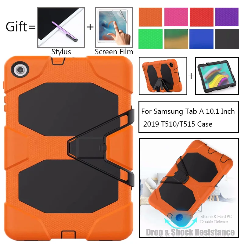 Heavy Duty Silicone Hard Case Cover Protector Stand Tablet For Samsung Galaxy Tab A 10.1 2019 T515 T510 SM-T510 T515 Capa Funda
Heavy Duty Silicone Hard Case Cover Protector Stand Tablet For Samsung Galaxy Tab A 10.1 2019 T515 T510 SM-T510 T515 Capa Funda